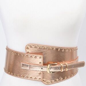 Corset belt with front buckle, available in 3 colors gold, black and silver